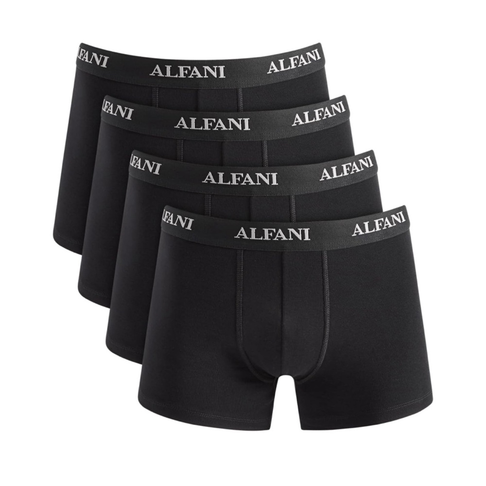Alfani Men’s 4 Pack Regular fit Trunks Underwear
Small Black Solid